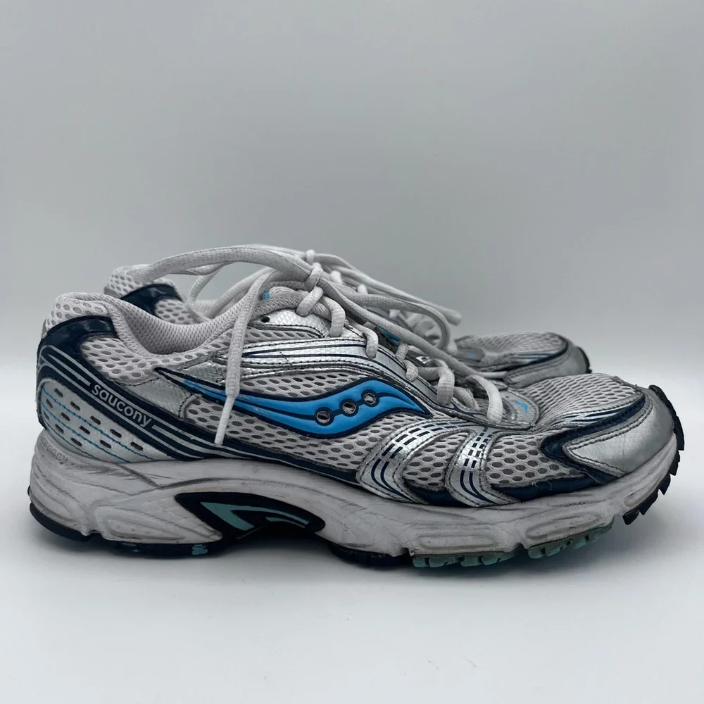 Women's Saucony Oasis Grid Sneakers Running Shoes Size 9.5‎ Silver Blue